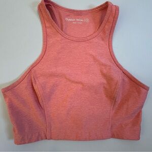 Outdoor Voices Techsweat Razorback Coral Crop Tank Top Size Medium